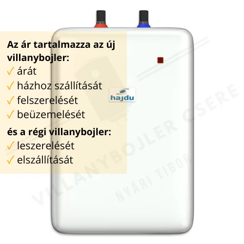 Hajdu ZA 10 villanybojler csere