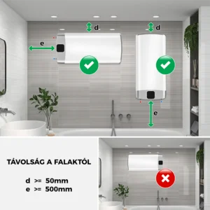 Ariston velis evo villanybojler elhelyezése beépítési méretek