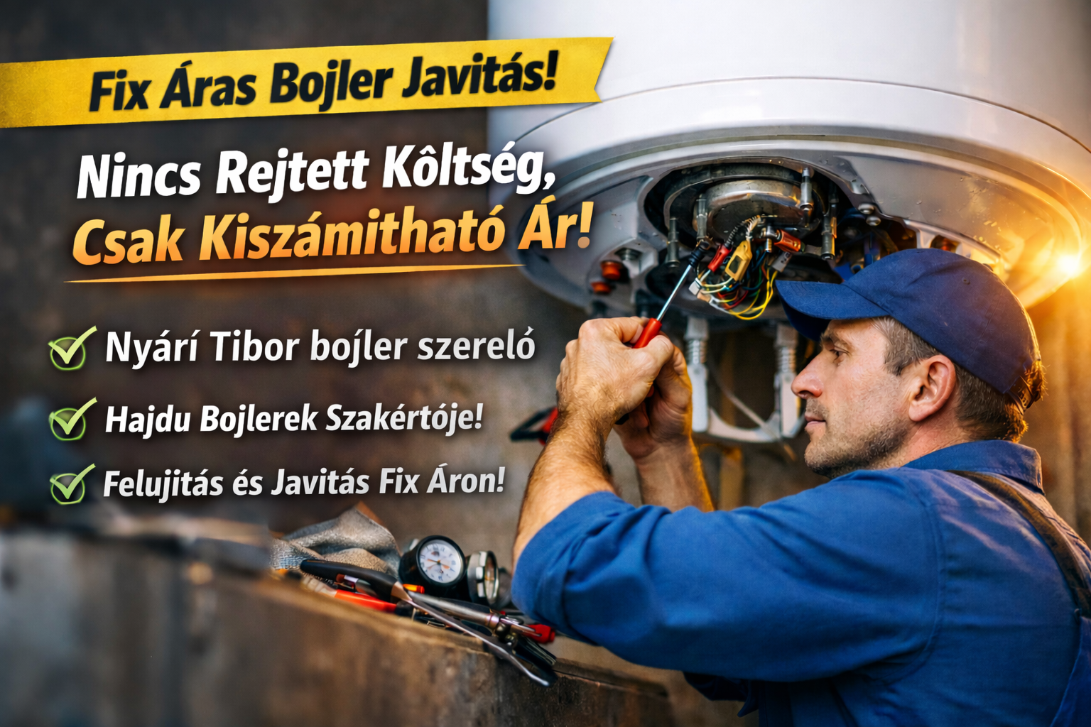 Fix áras bojler javítás profi szerelő által – Hajdu bojler javítás fix áron